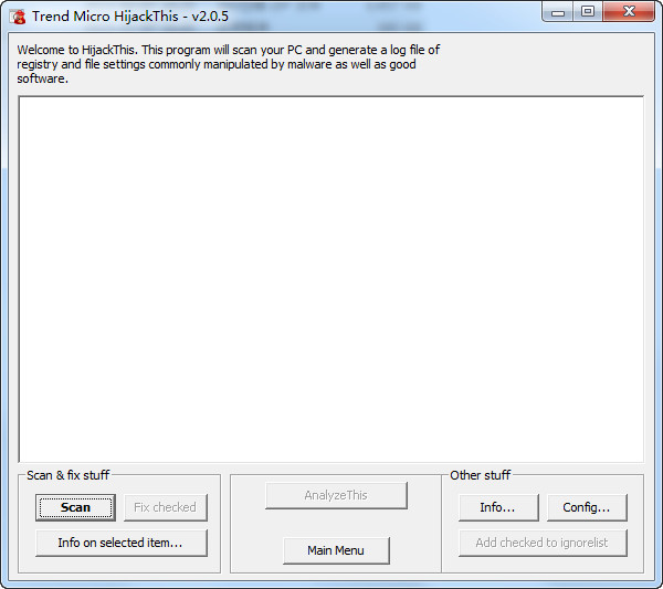 HijackThis(浏览器被劫持修复工具)v2.0.5 免费版-星辰源码网