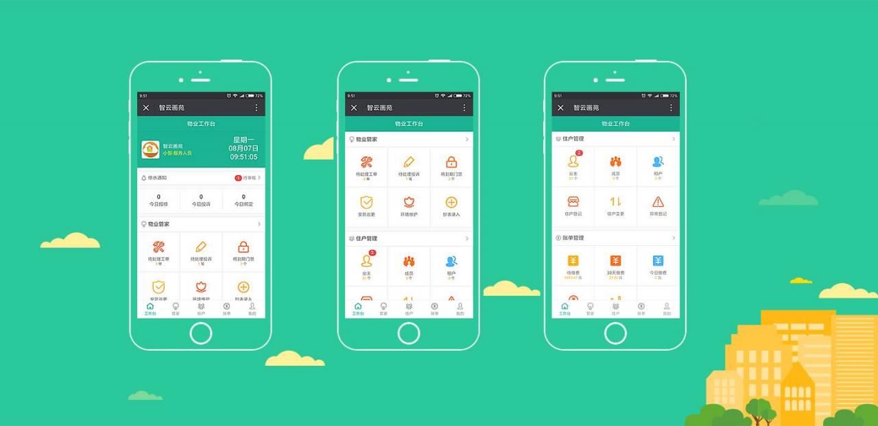 智云物业4.20+前端，物业小程序源码+前端+公众号-星辰源码网