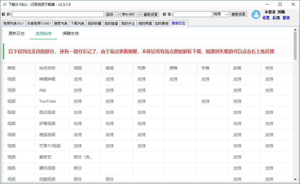 闪豆多平台视频下载器v2.6.1-星辰源码网