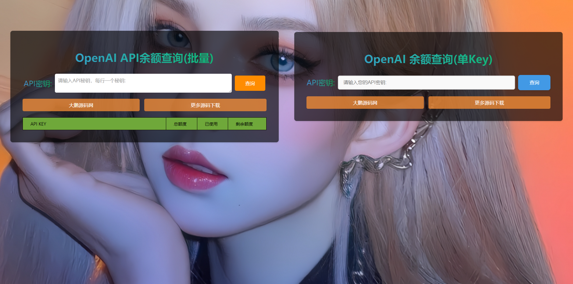 D1142 OpenAI API余额批量查询 html源码-星辰源码网