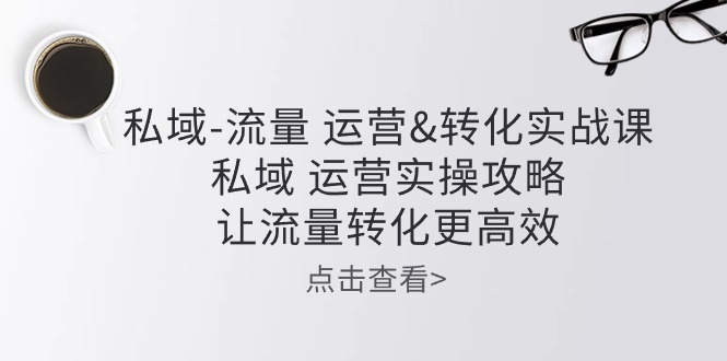 （10739期）私域-流量 运营&转化实操课：私域 运营实操攻略 让流量转化更高效-星辰源码网