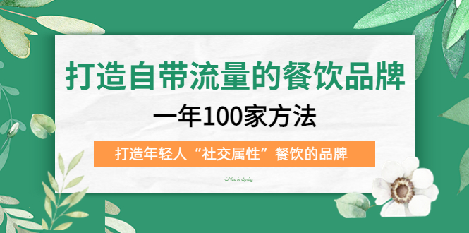 打造自带流量的餐饮品牌：一年100家方法 打造年轻人“社交属性”餐饮的品牌-星辰源码网