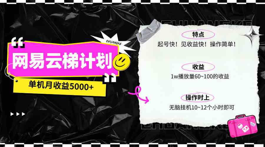 （10063期）最新网易云梯计划网页版，单机月收益5000+！可放大操作-星辰源码网