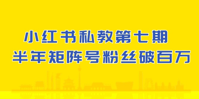 (10650期）小红书-私教第七期，小红书90天涨粉18w，1周涨粉破万 半年矩阵号粉丝破百万-星辰源码网