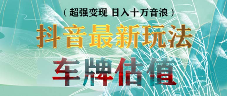 抖音最新无人直播变现直播车牌估值玩法项目 轻松日赚几百+【详细玩法教程】-星辰源码网