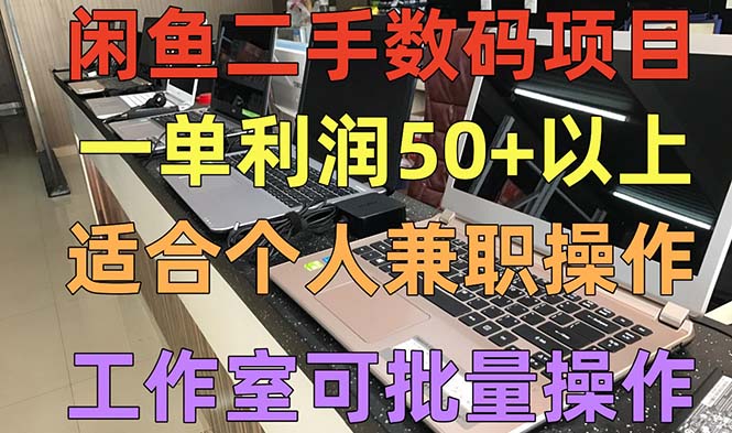 闲鱼二手数码项目，个人副业低保收入一单50+以上，工作室批量放大操作-星辰源码网