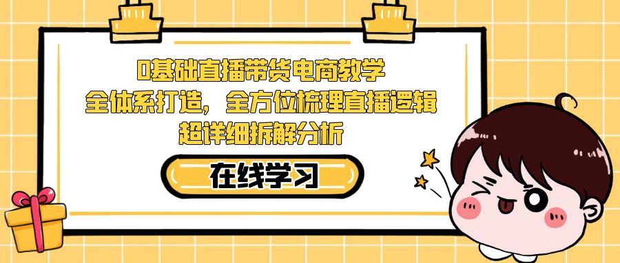 0基础直播带货电商教学：全体系打造，全方位梳理直播逻辑，超详细拆解分析-星辰源码网