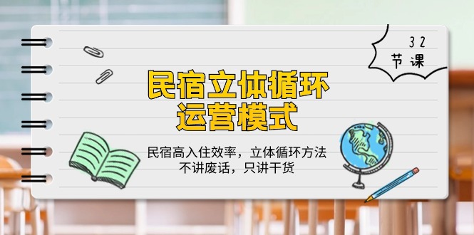 民宿立体循环运营模式：民宿高入住效率，立体循环方法，只讲干货（32节）-星辰源码网