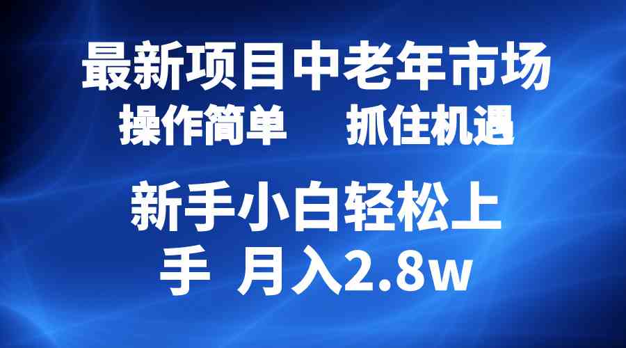 （10147期） 2024最新项目，中老年市场，起号简单，7条作品涨粉4000+，单月变现2.8w-星辰源码网