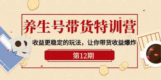 （10110期）养生号带货特训营【12期】收益更稳定的玩法，让你带货收益爆炸-9节直播课-星辰源码网