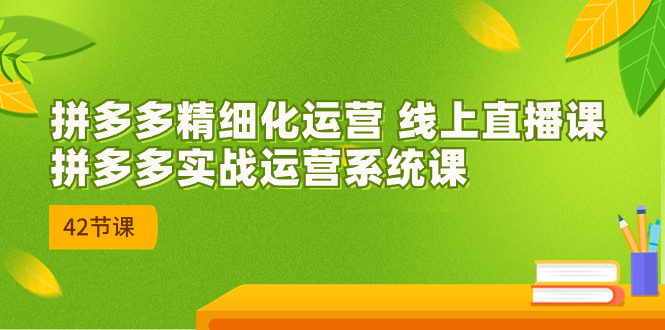 2023年8月新课-拼多多精细化运营 线上直播课：拼多多实战运营系统课-42节-星辰源码网