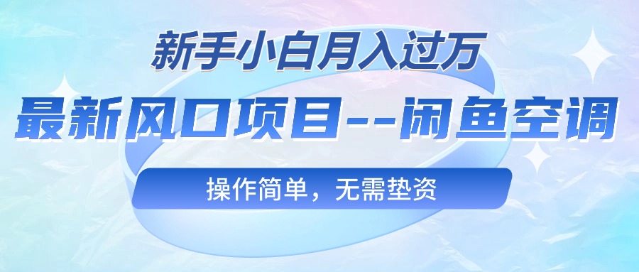 （10767期）最新风口项目—闲鱼空调，新手小白月入过万，操作简单，无需垫资-星辰源码网