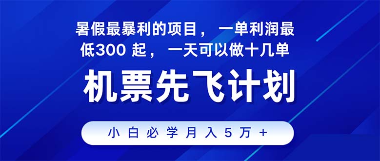 2024暑假最赚钱的项目，暑假来临，正是项目利润高爆发时期-星辰源码网