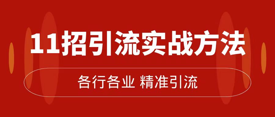 精准引流术：11招引流实战方法，让你私域流量加到爆（11节课完整版）-星辰源码网