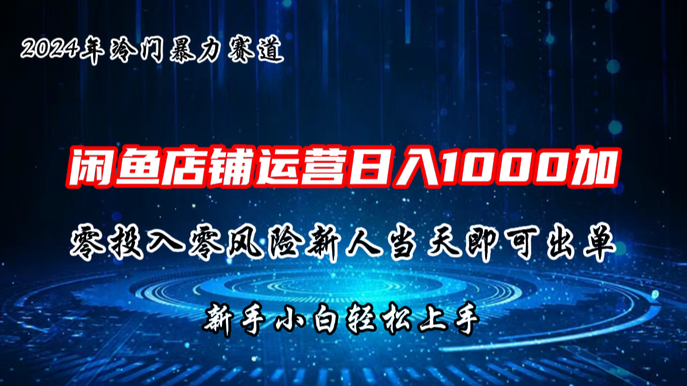 2024闲鱼冷门暴力赛道，新人当天即可出单，每天100单，日入1000加-星辰源码网