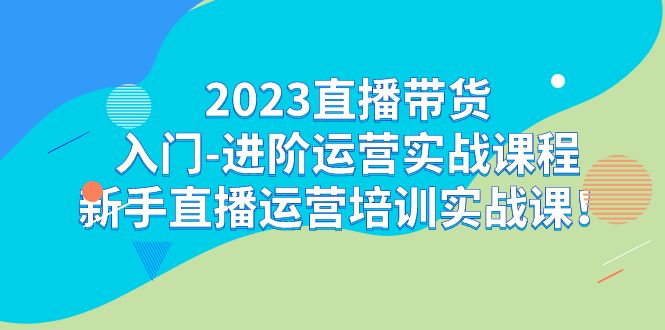 2023直播带货入门-进阶运营实战课程：新手直播运营培训实战课！-星辰源码网