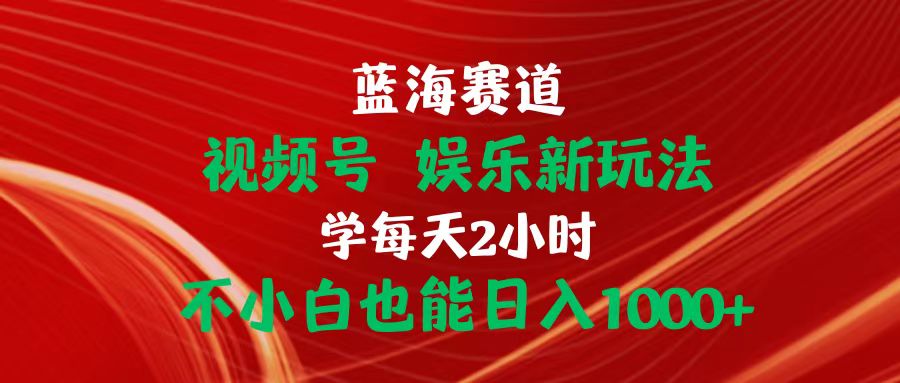 （10818期）蓝海赛道视频号 娱乐新玩法每天2小时小白也能日入1000+-星辰源码网