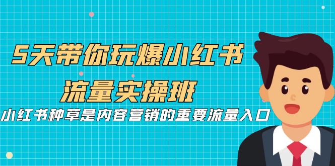 5天带你玩爆小红书流量实操班，小红书种草是内容营销的重要流量入口-星辰源码网