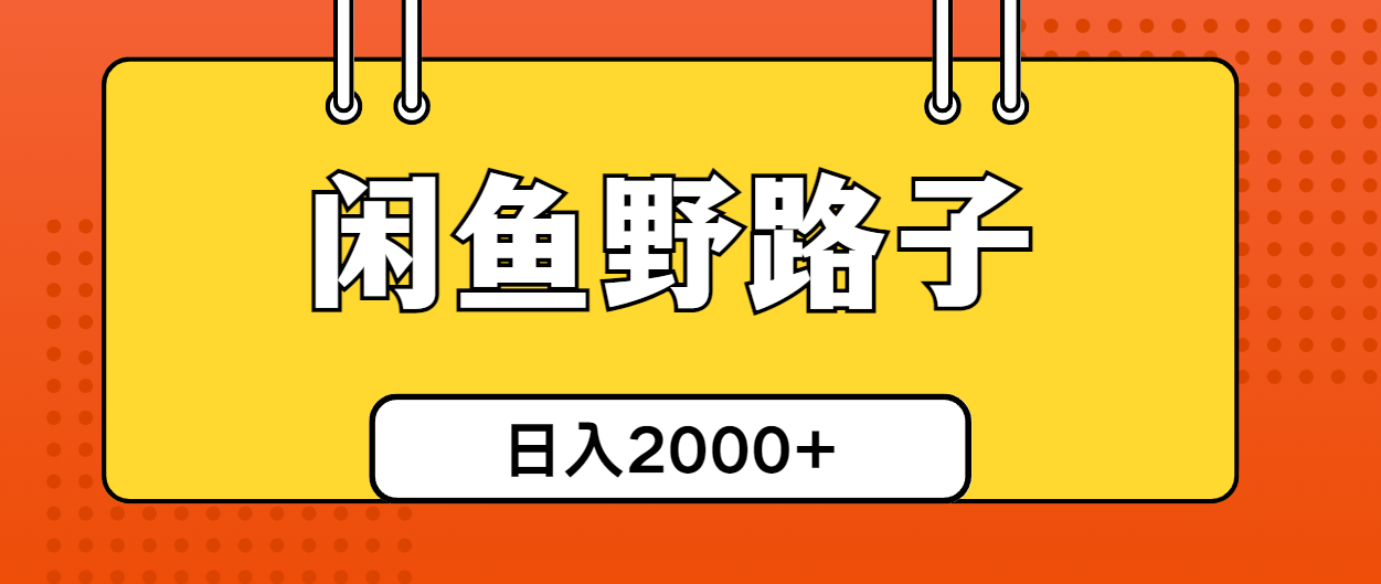 （10679期）闲鱼野路子引流创业粉，日引50+单日变现四位数-星辰源码网