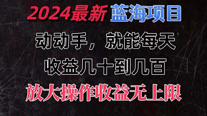 有手就行的2024全新蓝海项目，每天1小时收益几十到几百，可放大操作-星辰源码网