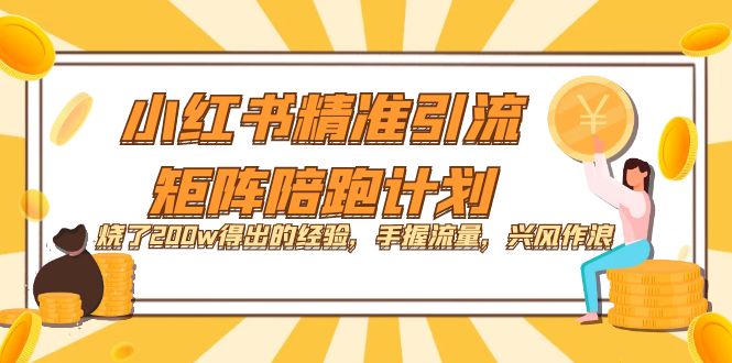 小红书精准引流·矩阵陪跑计划：烧了200w得出的经验，手握流量，兴风作浪！-星辰源码网