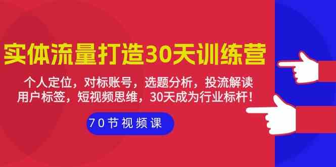 （9782期）实体-流量打造-30天训练营：个人定位，对标账号，选题分析，投流解读-70节-星辰源码网