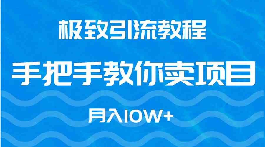 （9265期）极致引流教程，手把手教你卖项目，月入10W+-星辰源码网