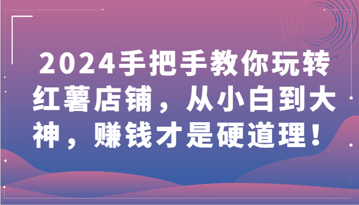 2024手把手教你玩转红薯店铺，从小白到大神，赚钱才是硬道理！-星辰源码网