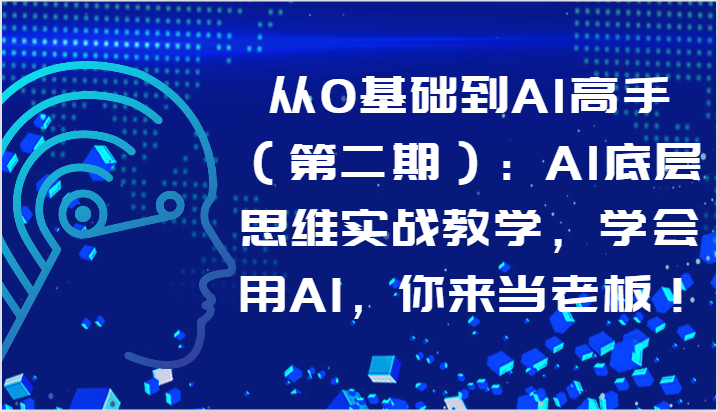 从0基础到AI高手（第二期）：AI底层思维实战教学，学会用AI，你来当老板！-星辰源码网