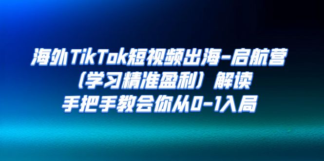 海外TikTok短视频出海-启航营（学习精准盈利）解读，手把手教会你从0-1入局-星辰源码网