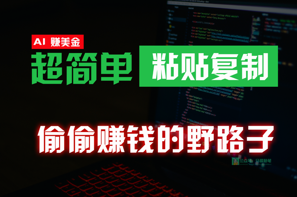 偷偷赚钱野路子，0成本海外淘金，无脑粘贴复制，稳定且超简单，适合副业兼职-星辰源码网