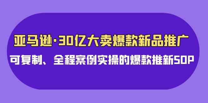 （9944期）亚马逊30亿·大卖爆款新品推广，可复制、全程案例实操的爆款推新SOP-星辰源码网