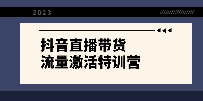 抖音直播带货-流量激活特训营，入行新手小白主播必学（21节课+资料）-星辰源码网