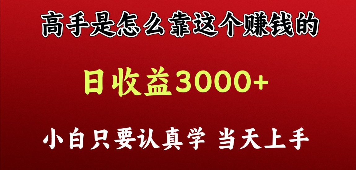 看高手是怎么赚钱的，一天收益至少3000+以上，小白当天上手-星辰源码网