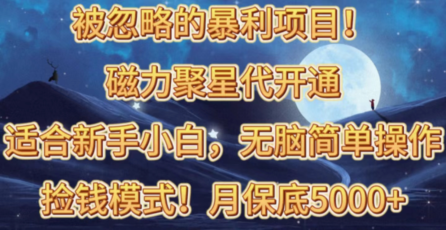 （10245期）被忽略的暴利项目！磁力聚星代开通捡钱模式，轻松月入五六千-星辰源码网