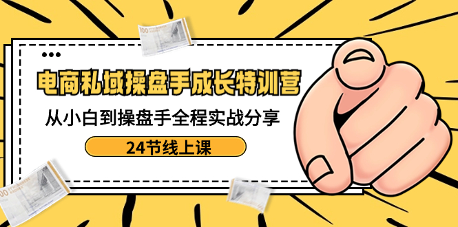 电商私域-操盘手成长特训营：从小白到操盘手全程实战分享-24节线上课-星辰源码网