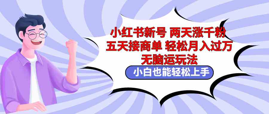 （9239期）小红书新号两天涨千粉五天接商单轻松月入过万 无脑搬运玩法 小白也能轻…-星辰源码网