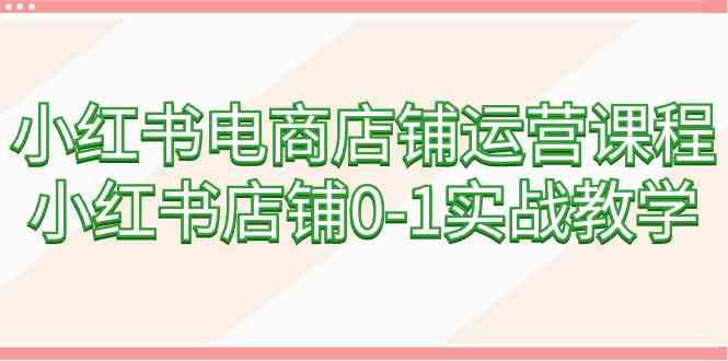 （9249期）小红书电商店铺运营课程，小红书店铺0-1实战教学（60节课）-星辰源码网